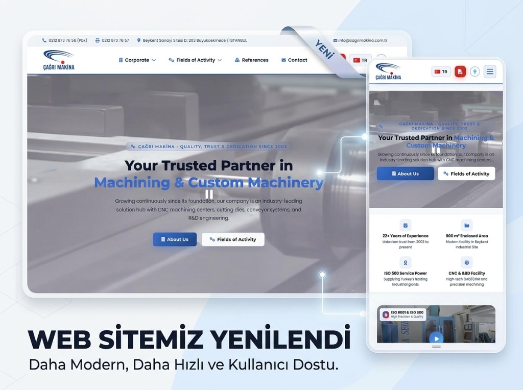Yeni Web Sitemiz Yayında